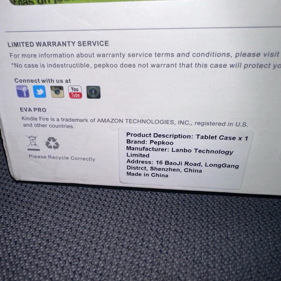 Pepkoo Tablet Case Green Blue Kids Stand Protective Cover for Amazon Fire 7 - Picture 7 of 8